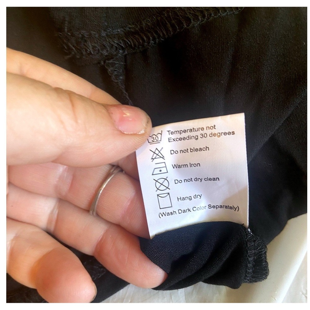 Thanth Womens Black Henley‎ Pleated Tunic Top 3/4 Sleeve Plus Size 2XL - Picture 6 of 7